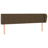 Vidaxl hoofdbord met randen 163x23x78 88 cm stof donkerbruin