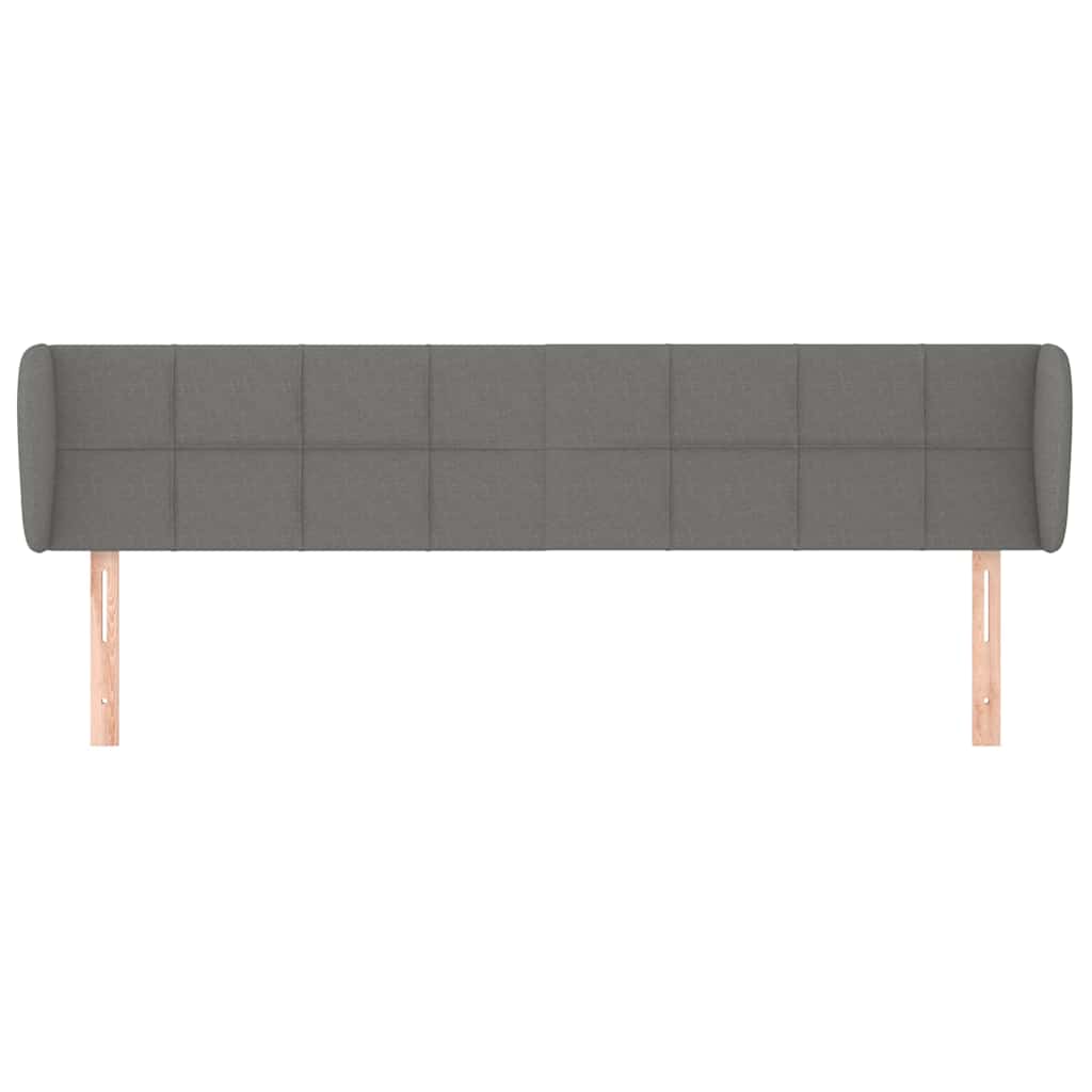 Vidaxl hoofdbord met randen 183x23x78 88 cm stof donkergrijs