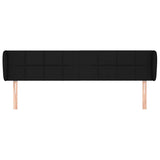 Vidaxl hoofdbord met randen 183x23x78 88 cm stof zwart