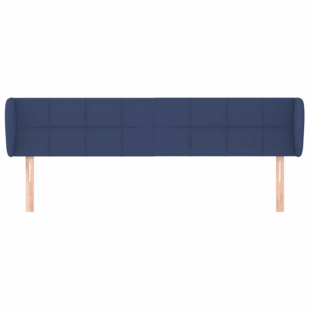 Vidaxl hoofdbord met randen 183x23x78 88 cm stof blauw