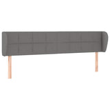 Vidaxl hoofdbord met randen 203x23x78 88 cm stof donkergrijs