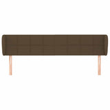 Vidaxl hoofdbord met randen 203x23x78 88 cm stof donkerbruin