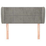 Vidaxl hoofdbord met randen 83x23x78 88 cm fluweel lichtgrijs