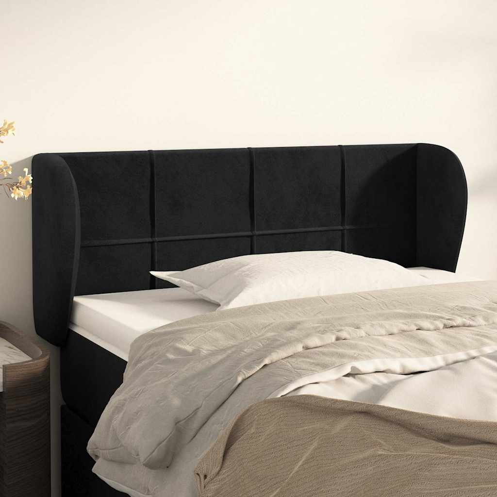 Vidaxl hoofdbord met randen 83x23x78 88 cm fluweel zwart