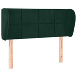 Vidaxl hoofdbord met randen 83x23x78 88 cm fluweel donkergroen