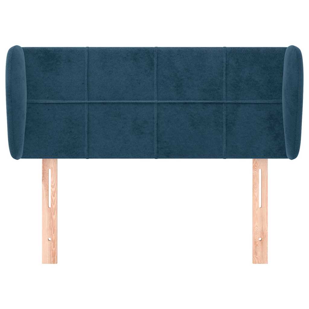 Vidaxl hoofdbord met randen 83x23x78 88 cm fluweel donkerblauw