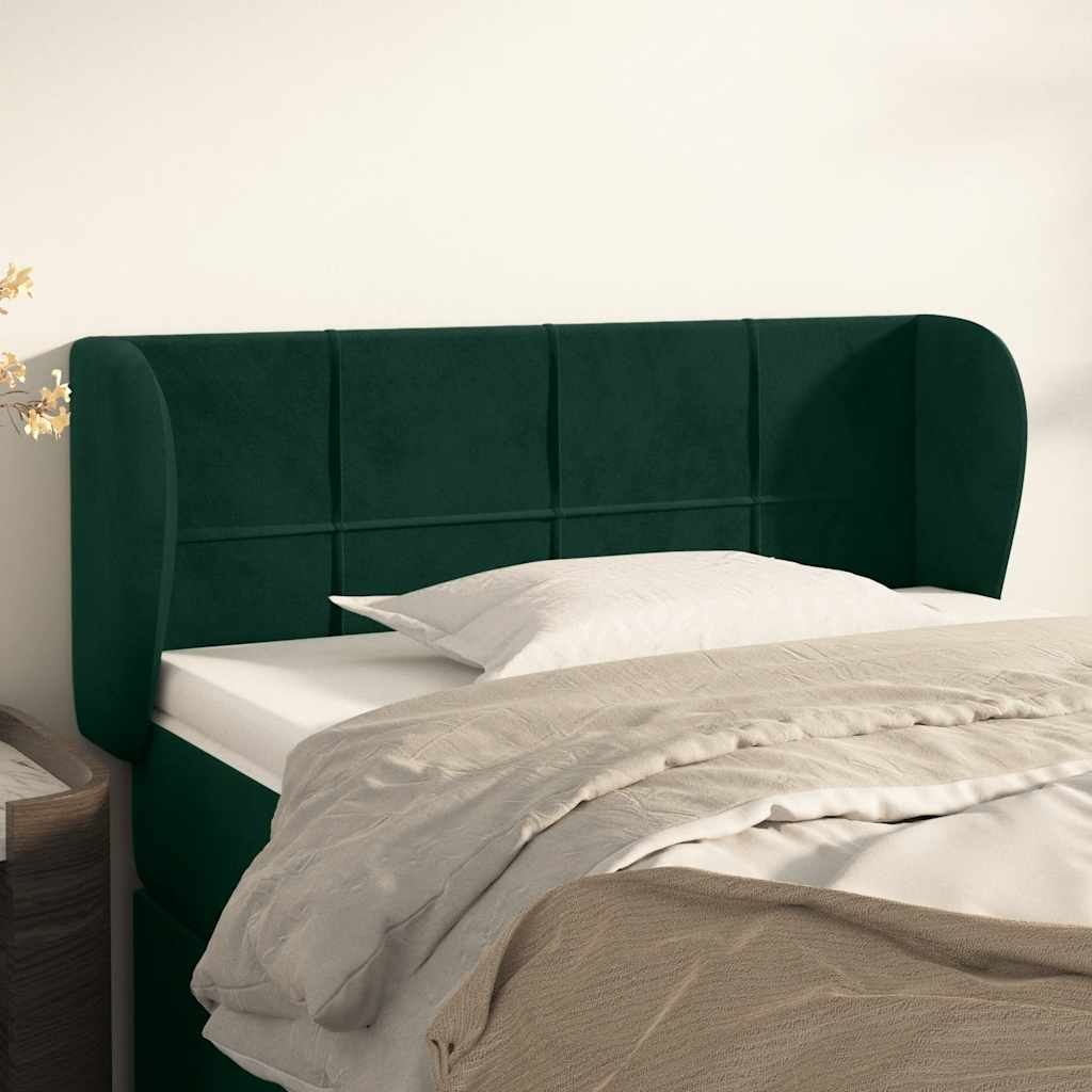 Vidaxl hoofdbord met randen 93x23x78 88 cm fluweel donkergroen