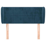 Vidaxl hoofdbord met randen 93x23x78 88 cm fluweel donkerblauw