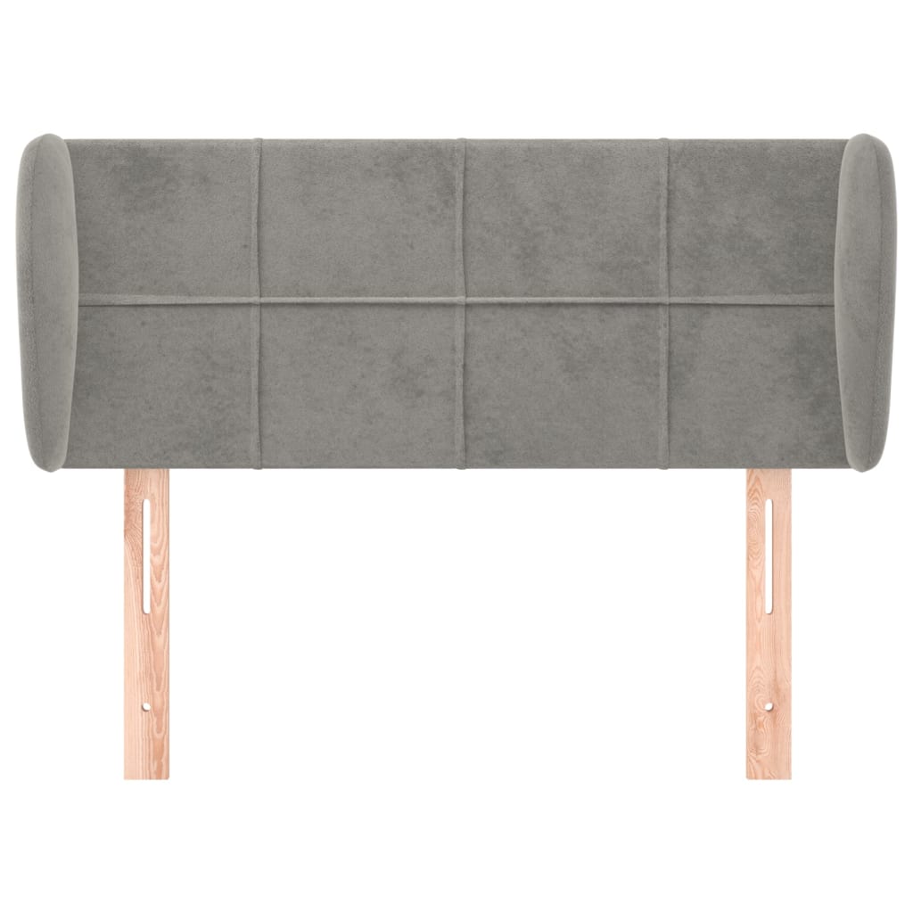 Vidaxl hoofdbord met randen 103x23x78 88 cm fluweel lichtgrijs