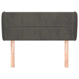 Vidaxl hoofdbord met randen 103x23x78 88 cm fluweel donkergrijs