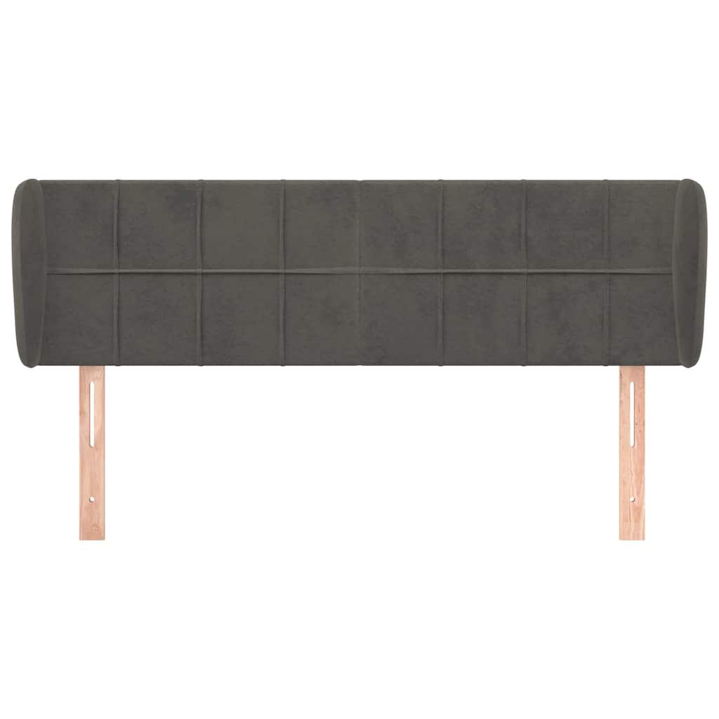 Vidaxl hoofdbord met randen 147x23x78 88 cm fluweel donkergrijs