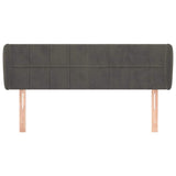 Vidaxl hoofdbord met randen 147x23x78 88 cm fluweel donkergrijs