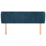 Vidaxl hoofdbord met randen 147x23x78 88 cm fluweel donkerblauw