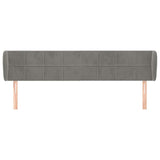 Vidaxl hoofdbord met randen 163x23x78 88 cm fluweel lichtgrijs