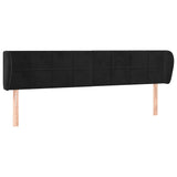 Vidaxl hoofdbord met randen 163x23x78 88 cm fluweel zwart