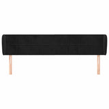 Vidaxl hoofdbord met randen 163x23x78 88 cm fluweel zwart
