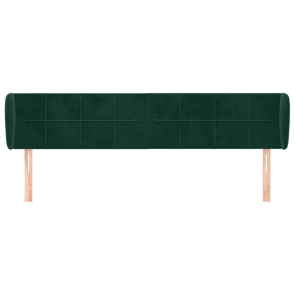 Vidaxl hoofdbord met randen 163x23x78 88 cm fluweel donkergroen