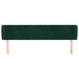 Vidaxl hoofdbord met randen 163x23x78 88 cm fluweel donkergroen