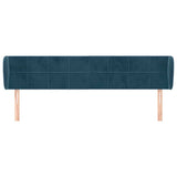 Vidaxl hoofdbord met randen 163x23x78 88 cm fluweel donkerblauw