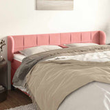 Vidaxl hoofdbord met randen 163x23x78 88 cm fluweel roze