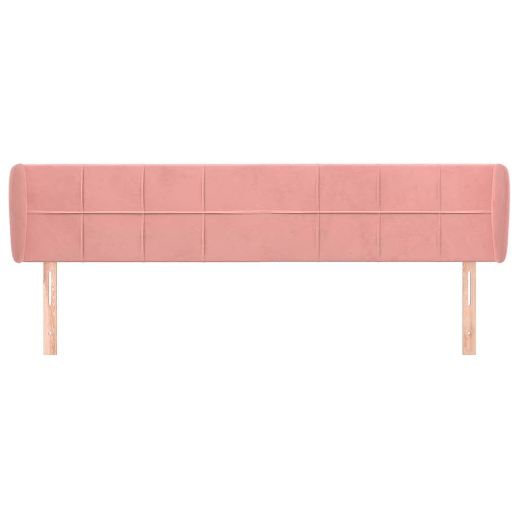 Vidaxl hoofdbord met randen 183x23x78 88 cm fluweel roze