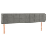 Vidaxl hoofdbord met randen 203x23x78 88 cm fluweel lichtgrijs