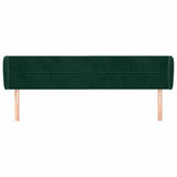 Vidaxl hoofdbord met randen 203x23x78 88 cm fluweel donkergroen