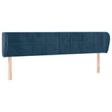 Vidaxl hoofdbord met randen 203x23x78 88 cm fluweel donkerblauw