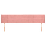 Vidaxl hoofdbord met randen 203x23x78 88 cm fluweel roze