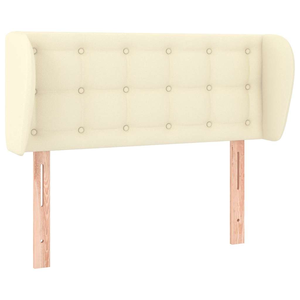 Vidaxl hoofdbord met randen 103x23x78 88 cm kunstleer crèmekleurig