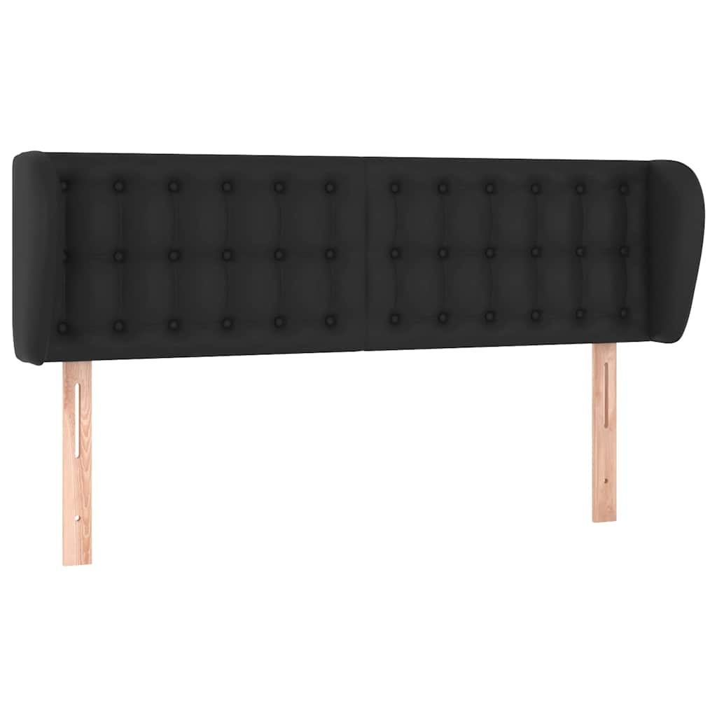 Vidaxl hoofdbord met randen 147x23x78 88 cm kunstleer zwart