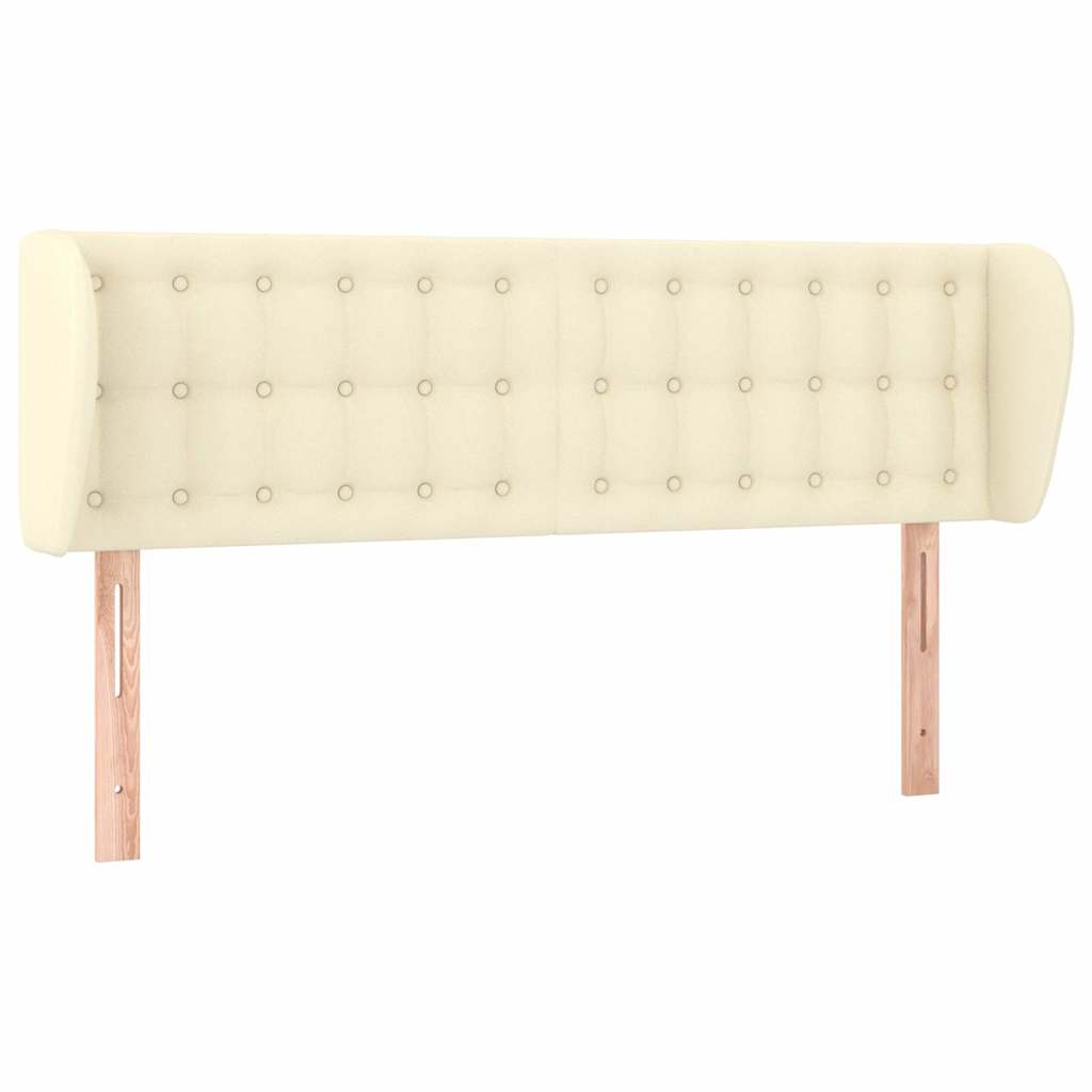 Vidaxl hoofdbord met randen 147x23x78 88 cm kunstleer crèmekleurig