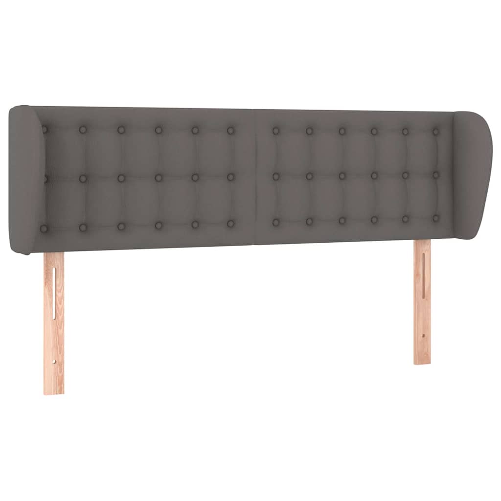 Vidaxl hoofdbord met randen 147x23x78 88 cm kunstleer grijs