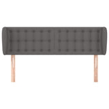 Vidaxl hoofdbord met randen 147x23x78 88 cm kunstleer grijs