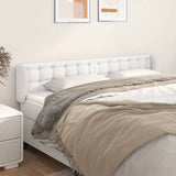 Vidaxl hoofdbord met randen 163x23x78 88 cm kunstleer wit