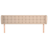 Vidaxl hoofdbord met randen 163x23x78 88 cm kunstleer cappuccinokleur