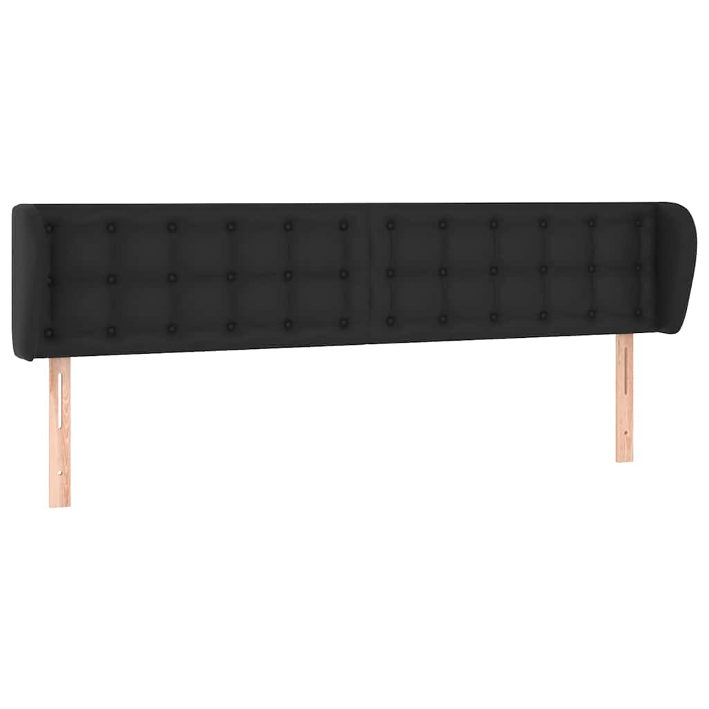 Vidaxl hoofdbord met randen 183x23x78 88 cm kunstleer zwart