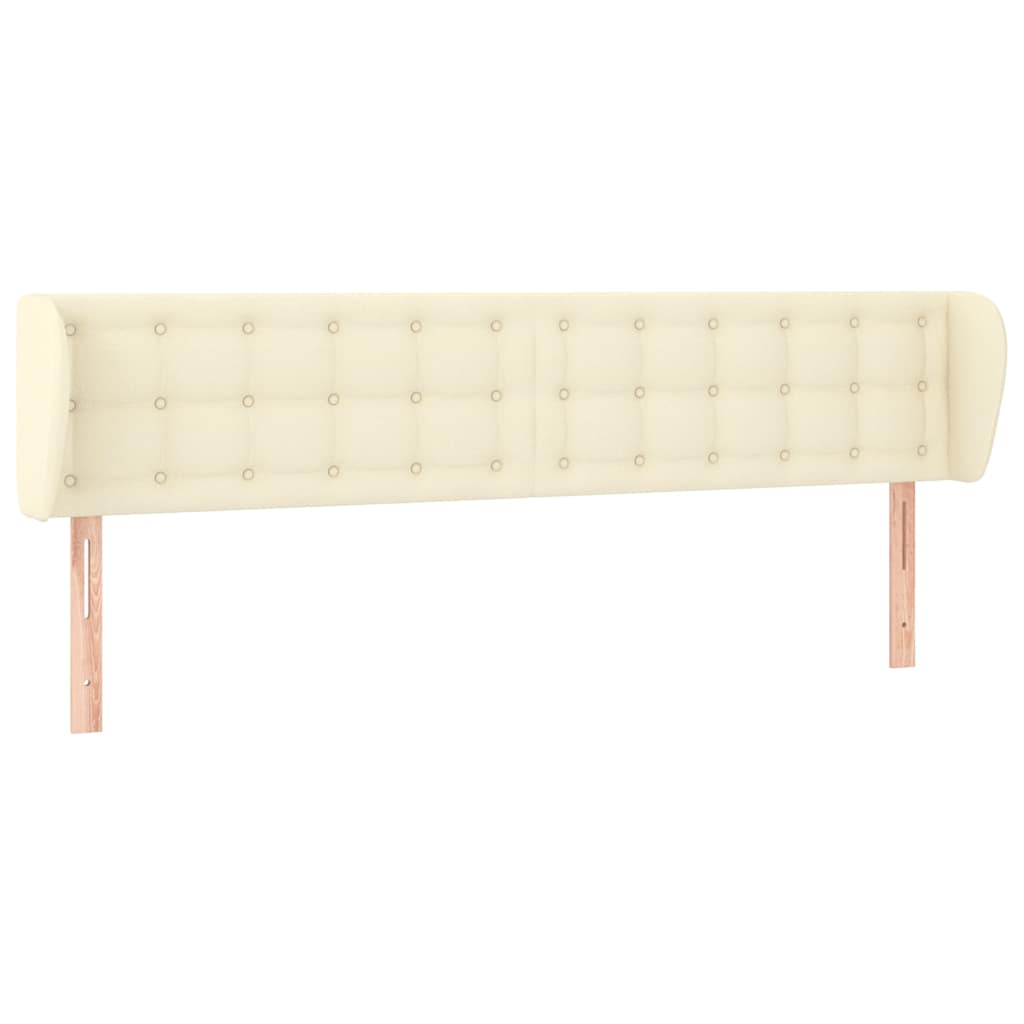 Vidaxl hoofdbord met randen 183x23x78 88 cm kunstleer crèmekleurig