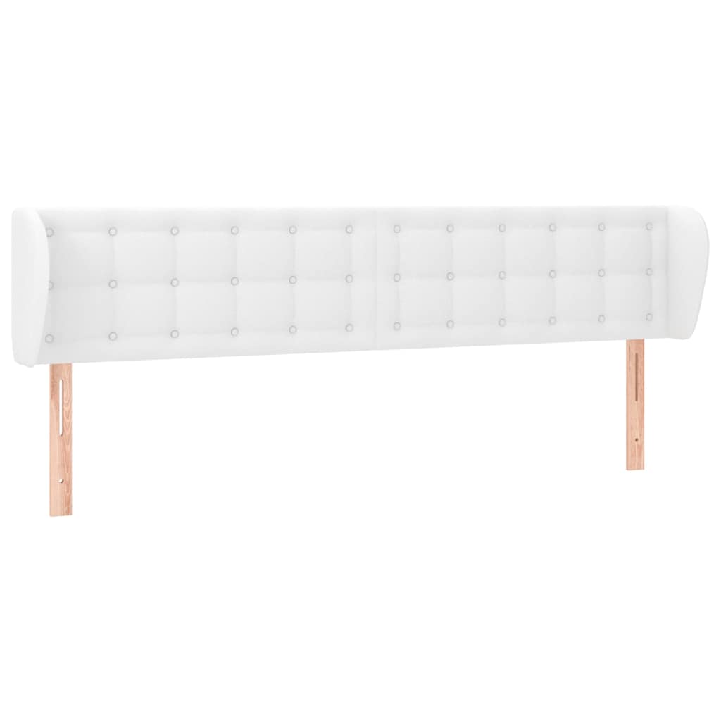 Vidaxl hoofdbord met randen 203x23x78 88 cm kunstleer wit