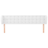 Vidaxl hoofdbord met randen 203x23x78 88 cm kunstleer wit