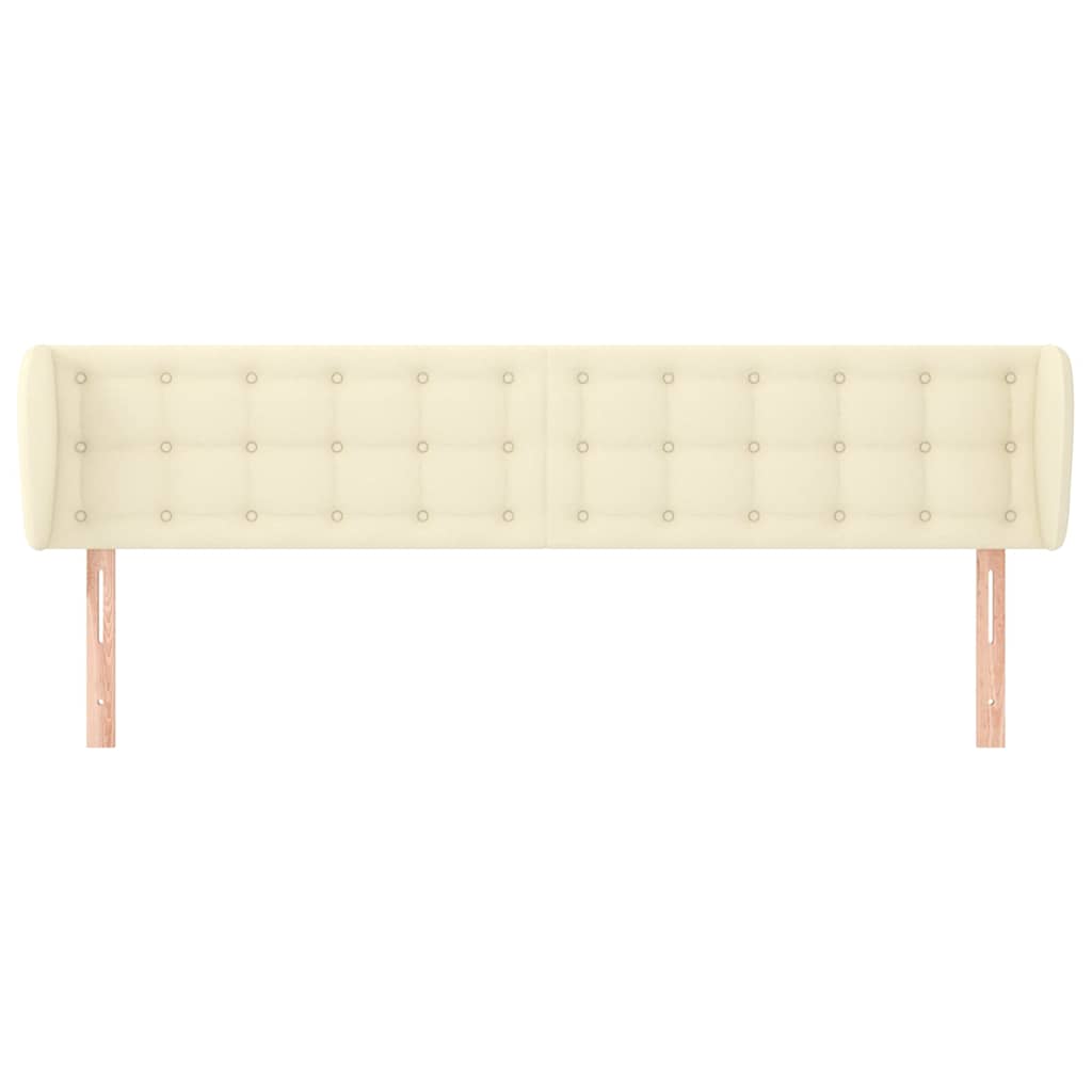 Vidaxl hoofdbord met randen 203x23x78 88 cm kunstleer crèmekleurig