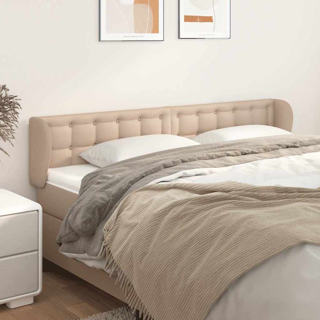 Vidaxl hoofdbord met randen 203x23x78 88 cm kunstleer cappuccinokleur