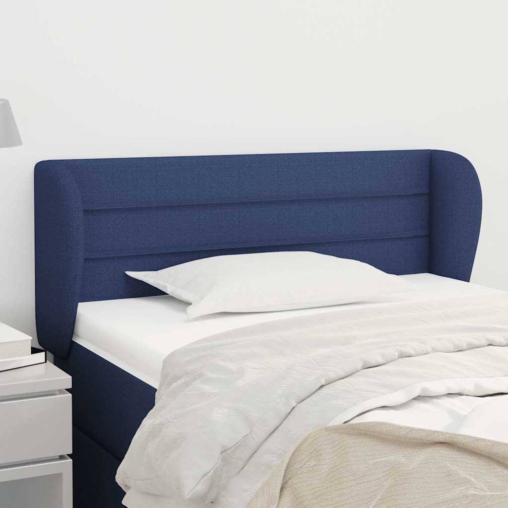 Vidaxl hoofdbord met randen 83x23x78 88 cm stof blauw