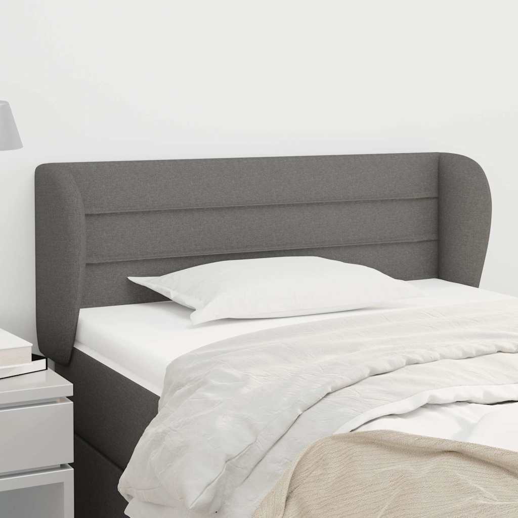 Vidaxl hoofdbord met randen 93x23x78 88 cm stof donkergrijs