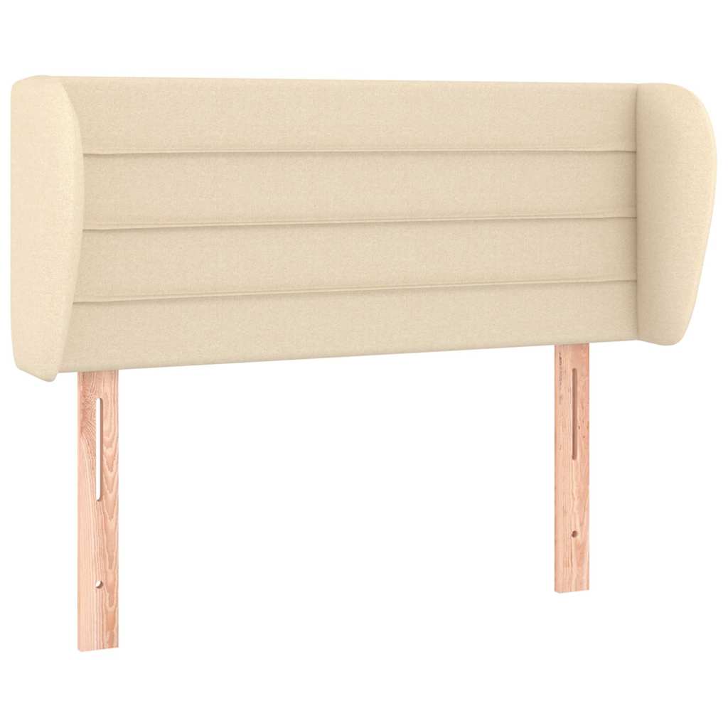 Vidaxl hoofdbord met randen 93x23x78 88 cm stof crèmekleurig