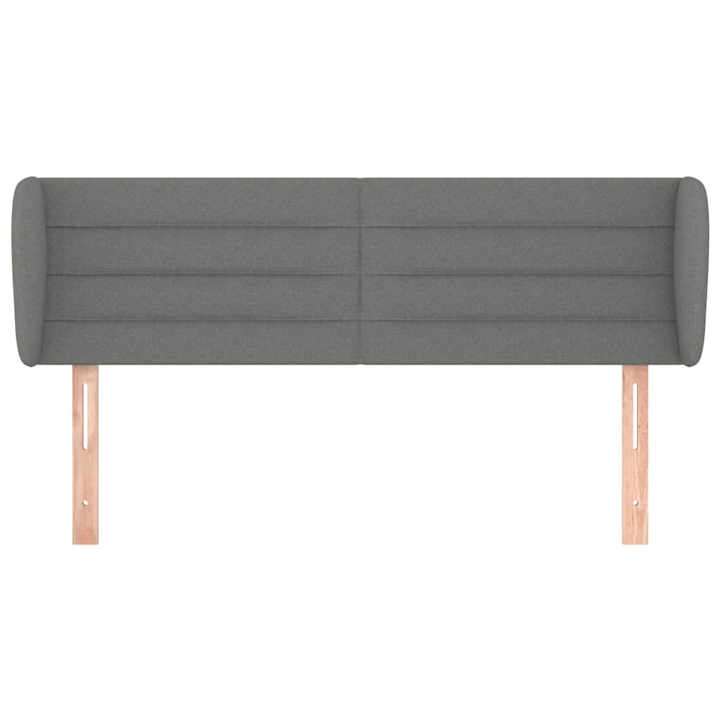 Vidaxl hoofdbord met randen 147x23x78 88 cm stof donkergrijs