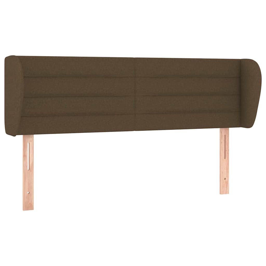 Vidaxl hoofdbord met randen 147x23x78 88 cm stof donkerbruin