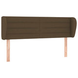 Vidaxl hoofdbord met randen 147x23x78 88 cm stof donkerbruin