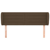 Vidaxl hoofdbord met randen 147x23x78 88 cm stof donkerbruin