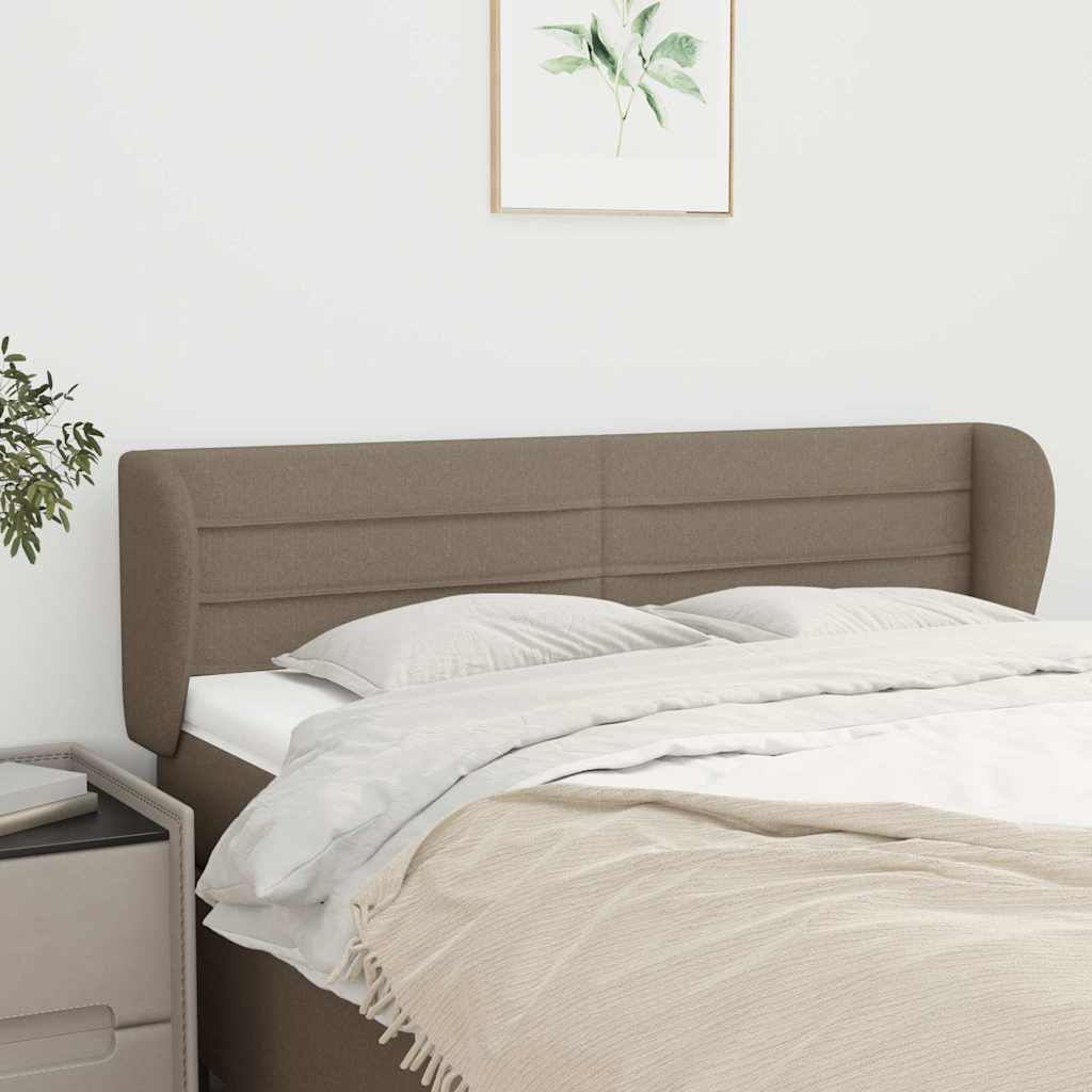 Vidaxl hoofdbord met randen 147x23x78 88 cm stof taupe